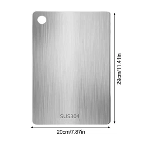 Kitchen Cutting Board Double-Sided Thicken Chopping Board 304 Stainless Steel Fo - Picture 1 of 15