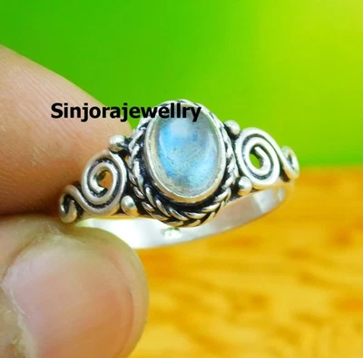 Anello regalo fatto a mano in argento sterling 925 con pietra preziosa... - Immagine 1 di 4