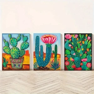 3pcs Botanical Painting Bohemian Style Metal Print Ready to Hang Art - Imagen 1 de 7