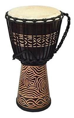 Djembe Standard linecarv, 24" tall, 12" head, NK047 - Image 1 of 3