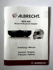 ALBRECHT BPA 400 BLUETOOTH HEADSET   für Helmeinbau  (neu in Originalverpackung) - Bild 1 von 9