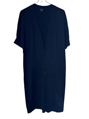 Worth Women's Shirt Dress Short Sleeve V-Neck Collared Front Button Blue Small - Image 1 of 4