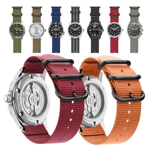 18 mm 20 mm 22 mm Universal Militär Gewebt Nylon Uhrenarmband Band für Seiko Uhr - Bild 1 von 34