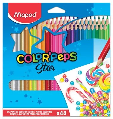 Maped Color'Peps Triangular Colored Pencils, Assorted Colors, Pack of 48 (832... - Image 1 of 4