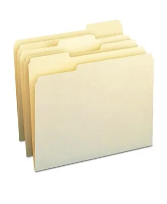 Smead 200 File Folder, 1/3-Cut Tab, Letter Size, Manila, 10382 Assorted Position - Image 1 of 2