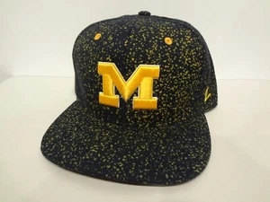VTG NCAA Michigan Wolverines Snapback Hat 90s Zephyr NEW NWT Speckle/Splatter - Picture 1 of 4