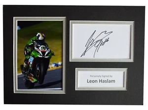 Leon Haslam Signed Autograph A4 photo display Superbikes Memorabilia AFTAL COA - Picture 1 of 6