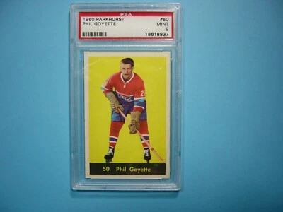 1960 1960/61 PARKHURST NHL HOCKEY CARD #50 PHIL GOYETTE PSA 9 MINT PARKIE GL - Image 1 of 4
