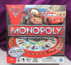 Monopoly Disney Pixar Cars 2 Lightning McQueen Racetrack Game 2011 Hasbro Parker