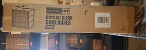 Minmallife Clear Container - 6 Pack Shoe Boxes Clear Plastic Stackable *103 - Picture 1 of 2