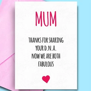 Divertidas tarjetas de cumpleaños madre padre mamá mejores tarjetas de cumpleaños adulto mamá descarada - Imagen 1 de 3