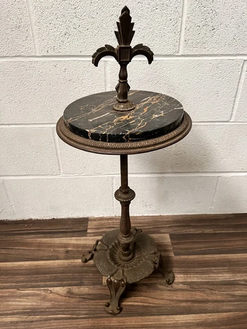 Antique Art Deco Marble Side Table Stand Cover