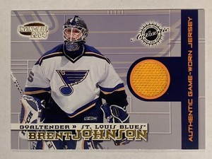 2003-04 Pacific Invincible Game-Worn Jerseys 1271/1500 Brent Johnson #25