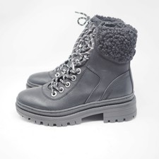 steve madden bitter faux shearling trim bootie