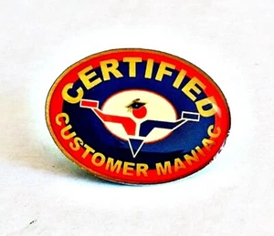 RaRe NIP Vtg CERTIFIED CUSTOMER MANIAC PIZZA HUT EMPLOYEE Award HAT SHIRT PIN - Picture 1 of 2