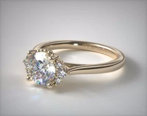 Brand New Diamond Engagement Ring Yellow Band - Picture 1 of 3