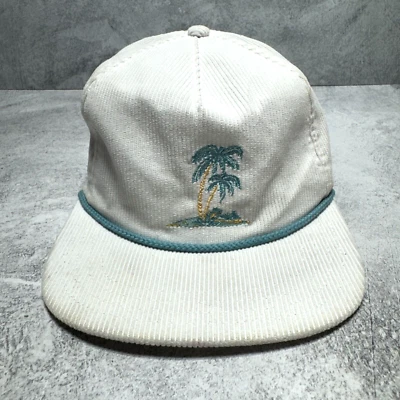 Gorra Quicksilver para hombre sin vacante con tirantes talla única, cuerda de pana, blanca Foto 1 de 4