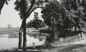 Vintage Marshall MN Lyon County Legion Park Real Photo Postcard RPPC 1940-50s - Picture 1 of 4