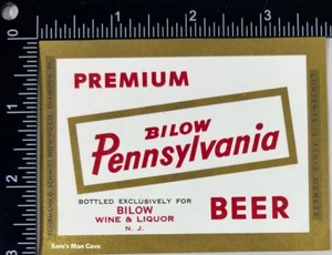 Bilow Pennsylvania Premium Beer Label - Picture 1 of 1