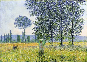 Vintage print art claude monet artwork lady field poster canvas framed - Picture 1 of 12