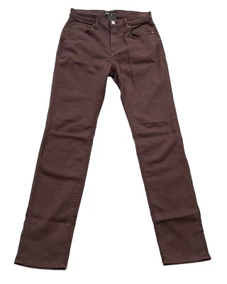 NUEVO Pantalones de mezclilla Monfrere para hombre Brando calce ajustado marrón espresso terciopelo talla 30 nuevos con etiquetas Foto 1 de 3