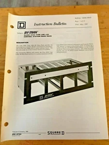 Square D Instruction Bulletin, Sy/Max Class 8030 Type LRK-100, 30598-350-01 - Bild 1 von 3