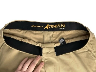 Architect Active Flex Khaki Classic Fit Pants Men's 32 Comfort Waistband - Image 1 of 4