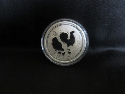 2017 Australian Lunar Series II Year Of The Rooster 1/2 oz .9999 Silver BU Coin - Image 1 of 2