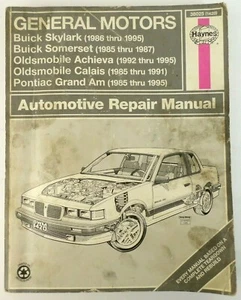 '86-'95 GM Buick Skylark Somerset Olds Achieva Calais Pontiac Grand Haynes 38025 - Imagen 1 de 8