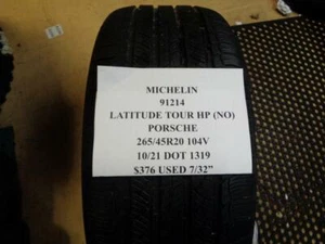 1 USED MICHELIN LATITUDE TOUR HP PORSCHE 265 45 20 104V 7/32" TIRE 91214 - Picture 1 of 6