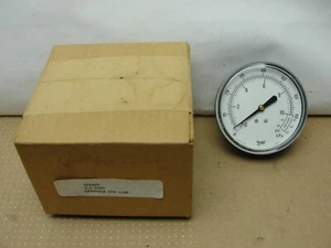 NOS Vintage 3 1/2" Dia. 1/4" N Marshalltown Pressure Gauge 0-60 Made in USA Box - Picture 1 of 6