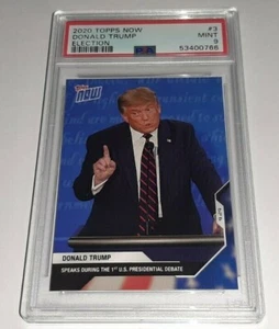 2020 Topps Now Election #3 Donald Trump Graded PSA 9 Mint Print Run 6634 - Picture 1 of 2
