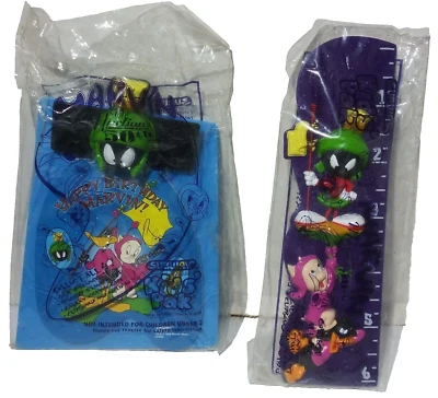 Portapapeles y regla Subway Kids Pak 1998 Looney Tunes Marvin the Martian's 50th Foto 1 de 4