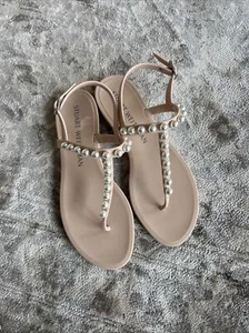 Stuart Weitzman 38,5 Sandale Jelly Nude/ Rosa/ beige Perlen NEU - Bild 1 von 8