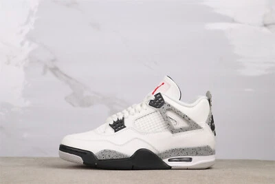 Moda AJ4 Retro Blanco Cemento Unisex Zapatos de Baloncesto Tenis (2025) Foto 1 de 4