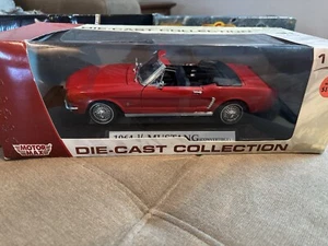 1964 1/2 red mustang convertible 1:18 scale car - Picture 1 of 6