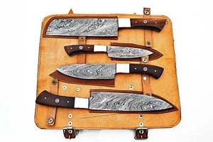 Juego de cuchillos de chef Damasco hechos a mano / juego de 4 cuchillos de cocina SS-17307 - Imagen 1 de 9