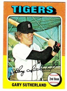 1975 TOPPS MINIS #522 GARY SUTHERLAND Detroit Tigers Baseball Card