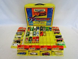 Vintage 75 Collection 1996 Carry Case with 30 Matchbox Diecast Vehicles - Picture 1 of 12