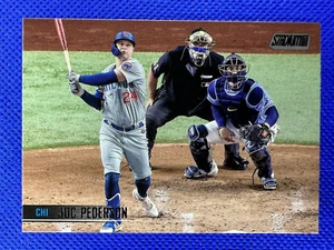 2021 #183 Joc Pederson Topps Stadium Club Baseball Black Foil Chicago Cubs - Picture 1 of 2