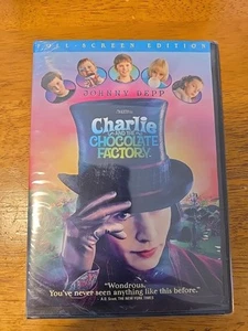Charlie und die Schokoladenfabrik (DVD 2005, Vollbildausgabe) Neu Versiegelt Kostenloser Versand - Bild 1 von 2
