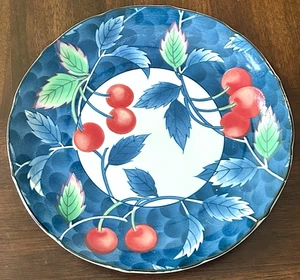 Set of 4 Dinner Plates Williams Sonoma Japan Grande Cuisine Red Cherries WS022 - Picture 1 of 5