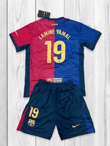 Jugend Lamine Jamal #19 Trikot + Short Set Kinder Fußball LARGE (28) - Bild 1 von 2