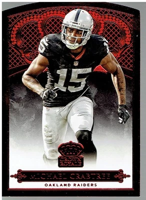2015 Panini Crown Royale Retail #55 Red 57 /99 Michael Crabtree Raiders - Image 1 of 2