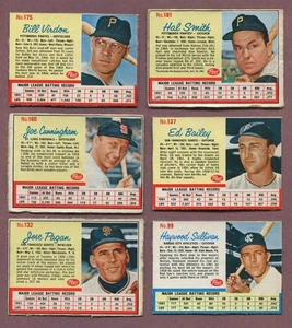 1962 & 1963 POST BASEBALL CARD LOT OF 10 - LOWER GRADE - Picture 1 of 4