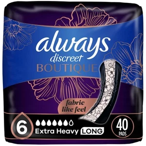 Almohadillas para incontinencia Always Discreet Boutique, para fugas en la vejiga, ab... - Imagen 1 de 8