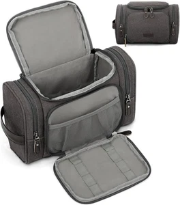 Reise Kulturbeutel für Männer, wasserabweisendes Canvas Dopp Kit mit Nassfach - Bild 1 von 7