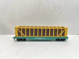 B10 HO scale Model Train Bachmann 51' Pulpwood Flat Car Penn Central 17326 - Picture 1 of 10