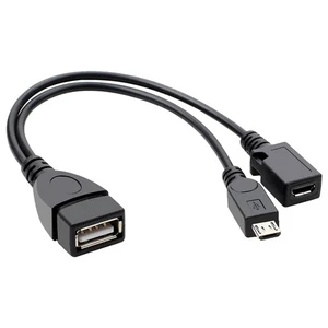 For Amazon Firestick 4K TV - 2in1 Micro USB OTG Adapter Power Cable Splitter HDD - Picture 1 of 15