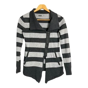 Athleta XS Sweater Full Zip Striped knit Jacket Athleisure - Picture 1 of 6